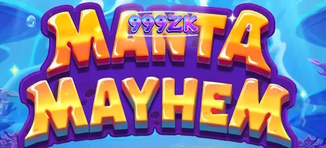 Tampilan visual bawah laut dalam slot Manta Mayhem dengan karakter makhluk laut yang lucu.
